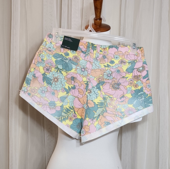 Wild Fable Floral denim high rise Cheeky Shorts - Picture 4 of 6